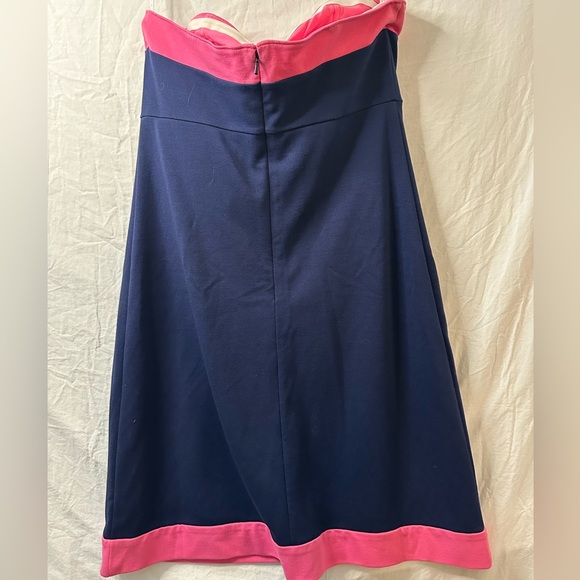 Lilly Pulitzer Strapless Colorblock Dress Pink & Navy Mini Size S - Picture 6 of 8